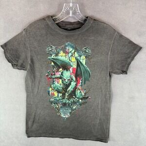 Universal Halloween Horror Nights HHN 2025 Gargoyle Logo Coal T-Shirt Size S